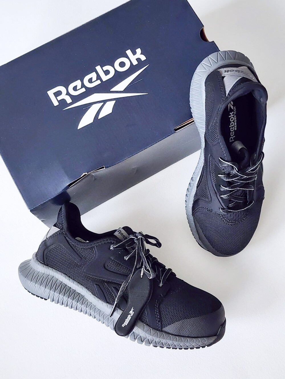New Reebok Work Flexagon 3.0 Composite Toe Safety Shoes Men's 5 Women's 7 Black
